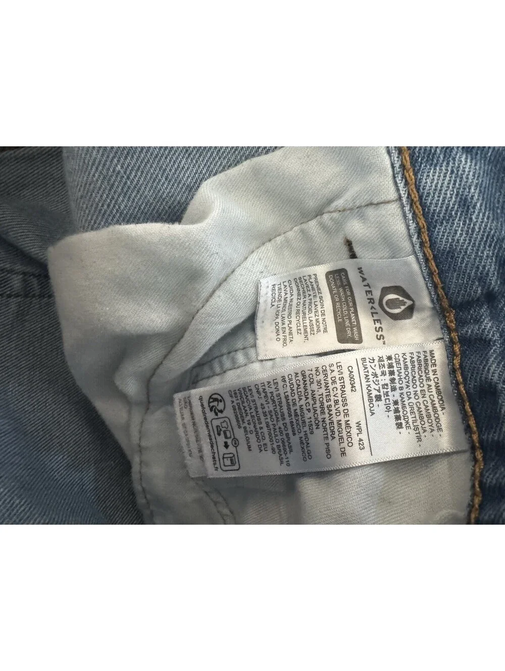 Levi’s 501 Men’s Jeans 36x34 Button Fly Original Fit Blue Denim Straight Leg